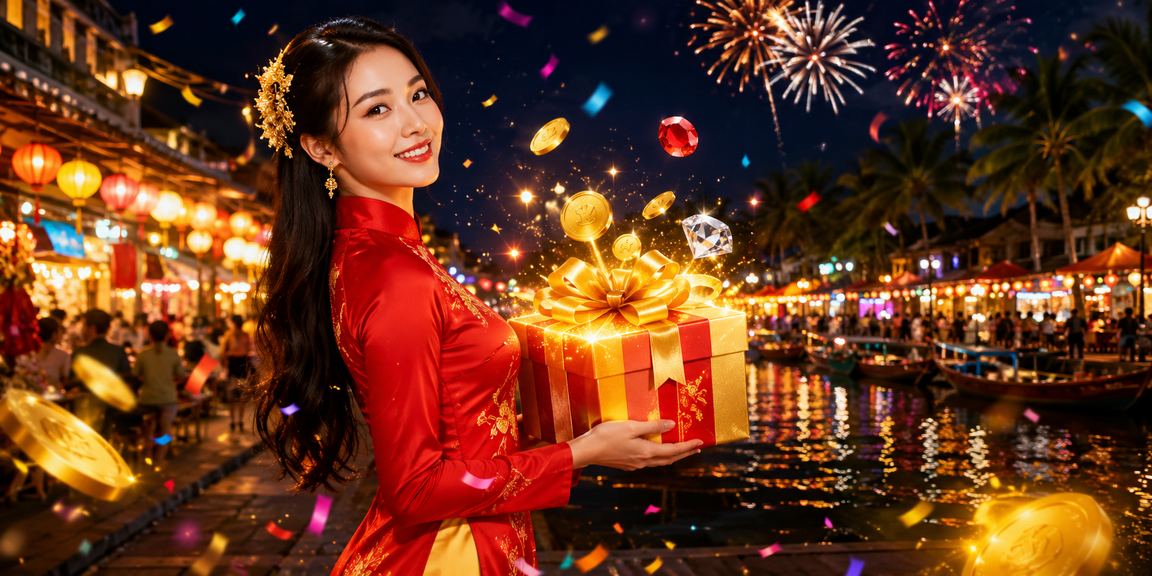 Người phụ nữ mặc áo dài tại Phú Quốc nhận thưởng rebate từ nền tảng cá cược